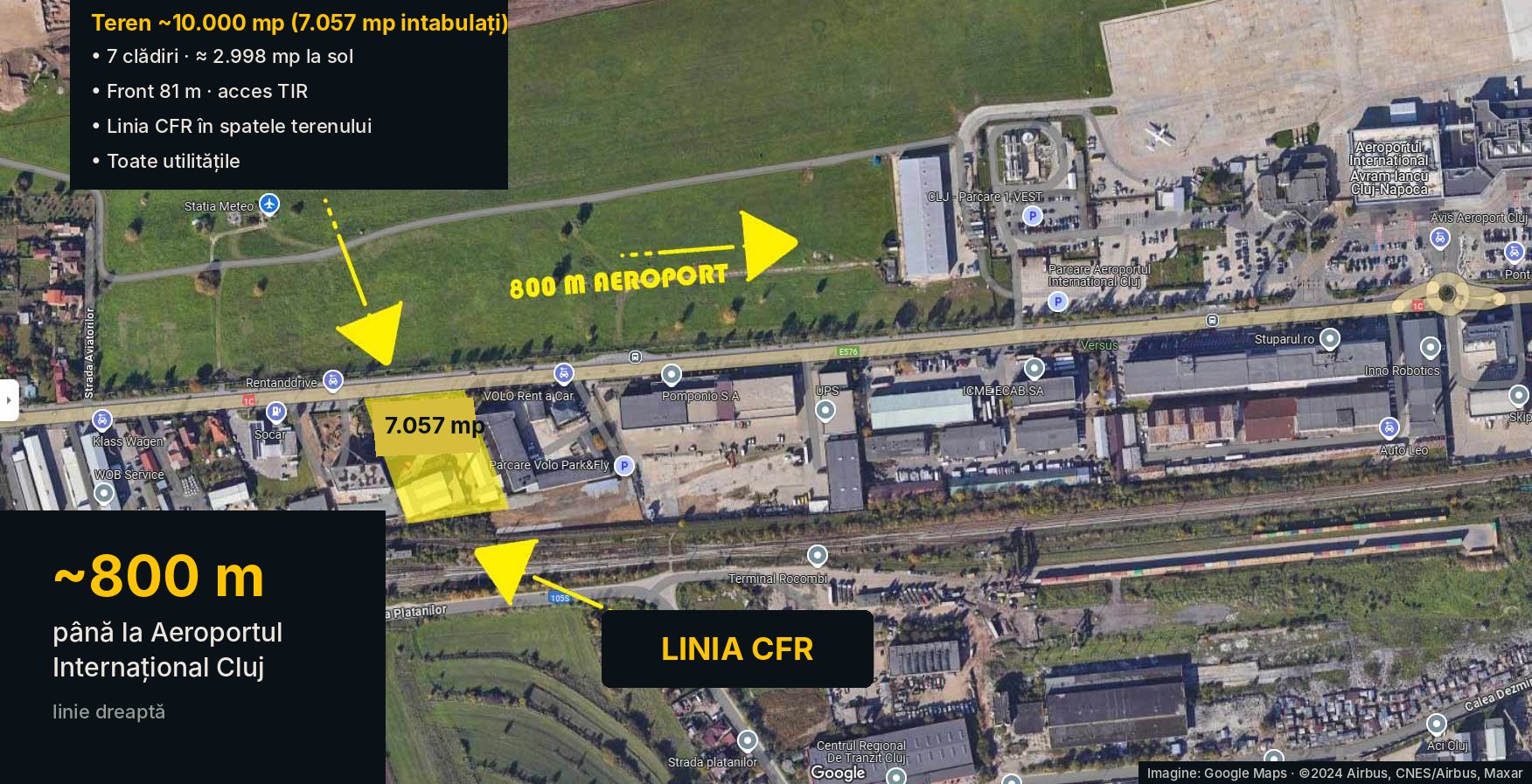 Das Grundstück zwischen Flughafen und Bahnlinie